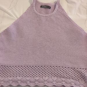 Studio Women's Purple Knit Halter Top